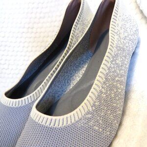 Michelle Woo Grey/White woven cushion sole flats